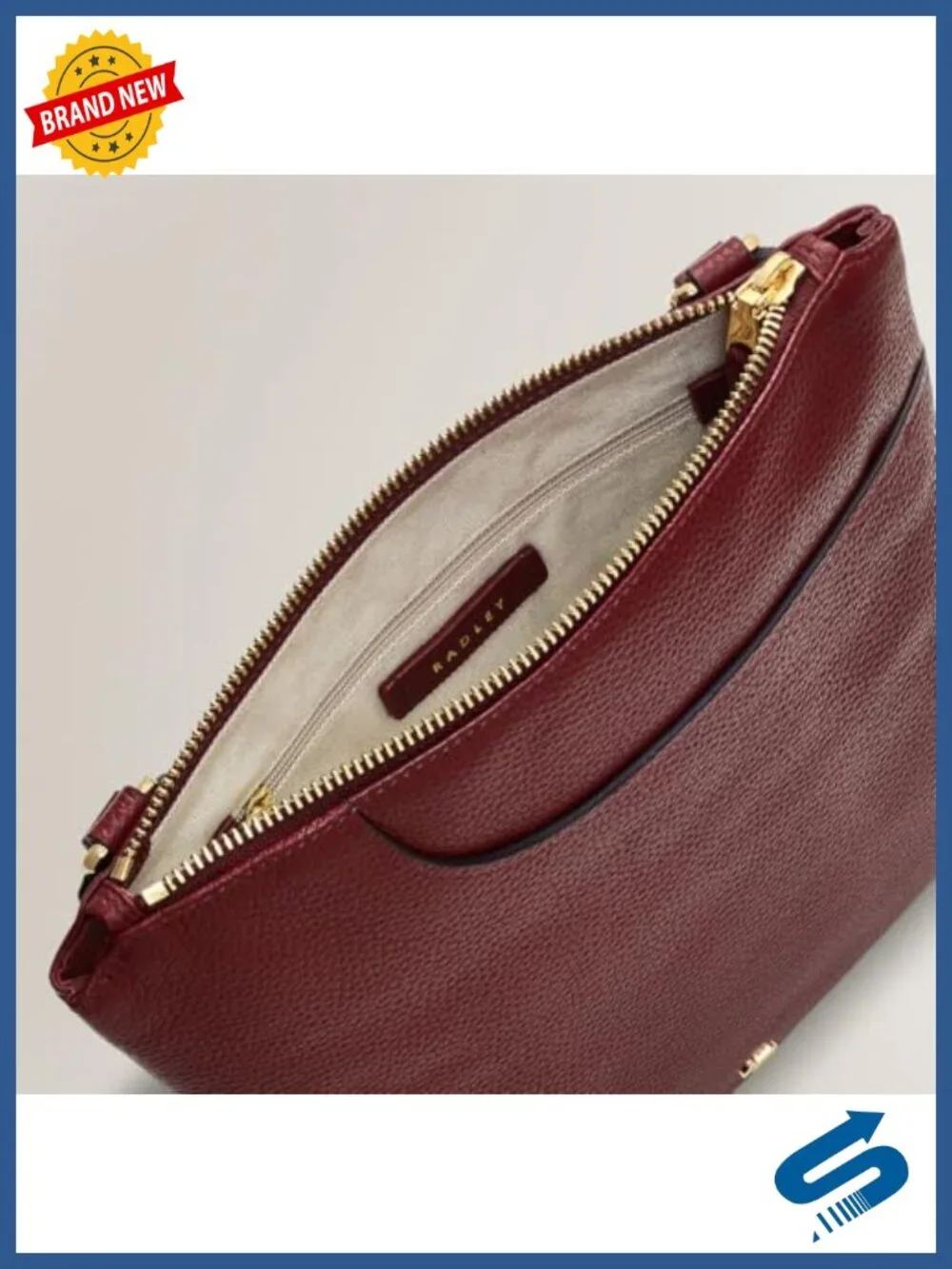 Medium Leather Ziptop Crossbody Bag with Adjustable Strap